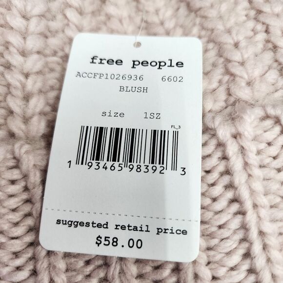 Free People Everything Rosy Beanie Blush Pink NWT - Picture 3 of 4